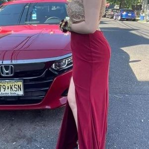 long red dress, worn only ONCE , size 10